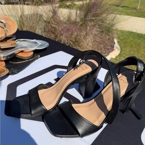a new day Black Strappy Heels
